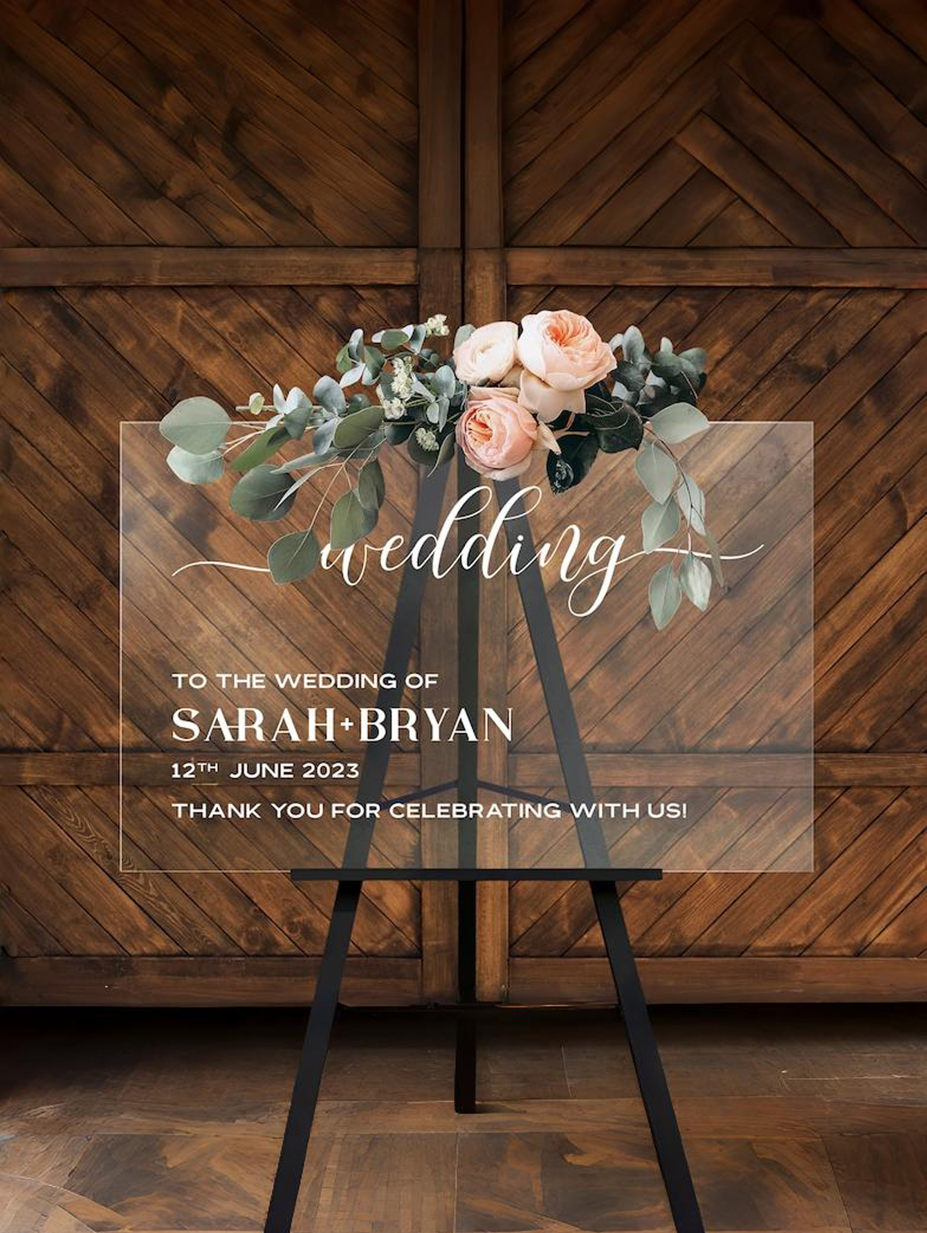 Customizable Acrylic Wedding Welcome Sign
